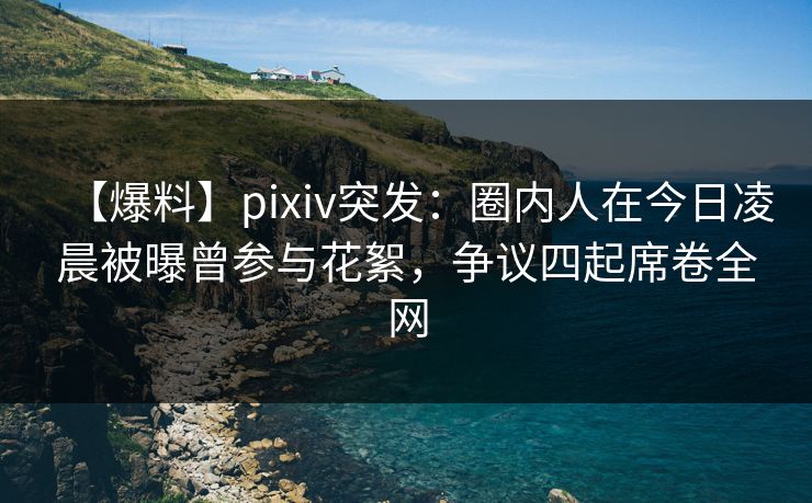 【爆料】pixiv突发：圈内人在今日凌晨被曝曾参与花絮，争议四起席卷全网